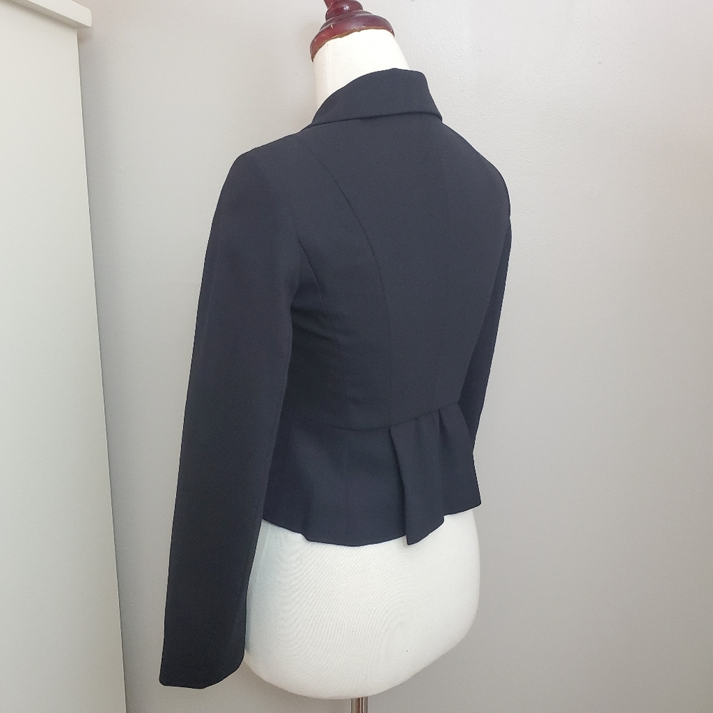 ❣HP❣ Loft Ruffle Front Cropped Peplum Jacket - Picture 2 of 10